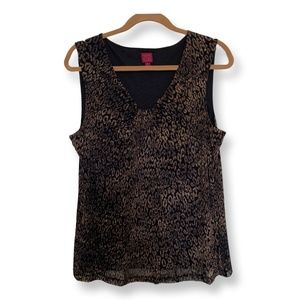 212 Collections Animal Print V Neck Tank Top XL